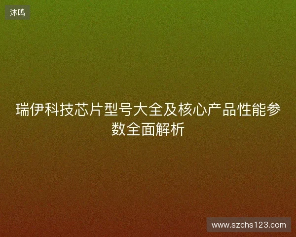 瑞伊科技芯片型号大全及核心产品性能参数全面解析
